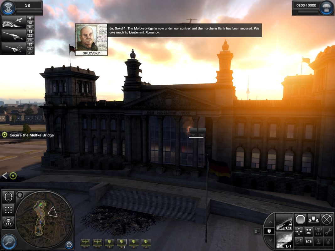 World in Conflict: Soviet Assault (Windows) screenshot: The Reichstag - still unafflicted by the fighting.