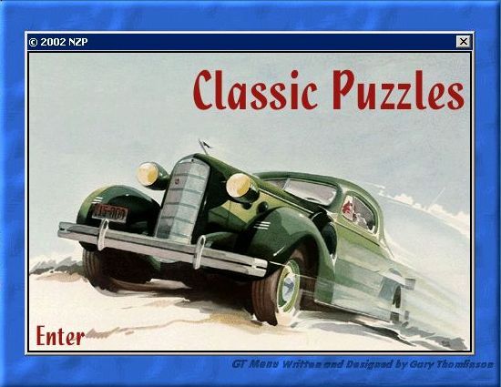 Classic Puzzles (Windows) screenshot: The title screen
