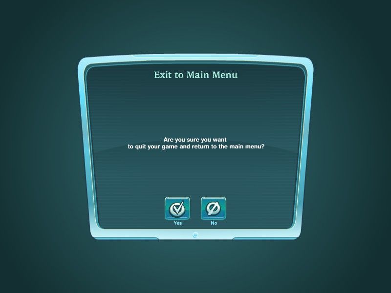 Fitness Dash (Windows) screenshot: Are you sure you want to quit your game and return to the main menu?