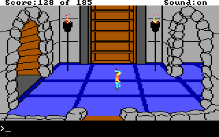 King's Quest II: Romancing the Throne (DOS) screenshot: 1nside the castle.