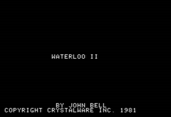 Waterloo II (Apple II) screenshot: Title Screen
