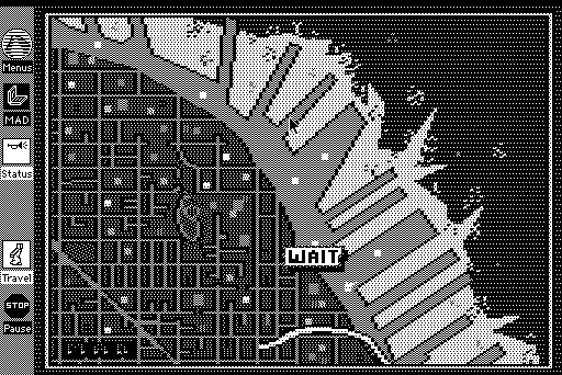Manhunter 2: San Francisco (Macintosh) screenshot: Map for tracking and traveling