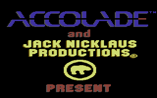 Jack Nicklaus' Greatest 18 Holes of Major Championship Golf (Commodore 64) screenshot: Accolade logo