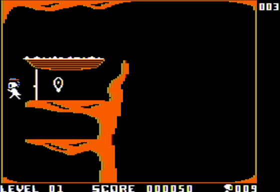 Genius 2: Into the Toy Caves (Apple II) screenshot: The way to the Target Toy is Open