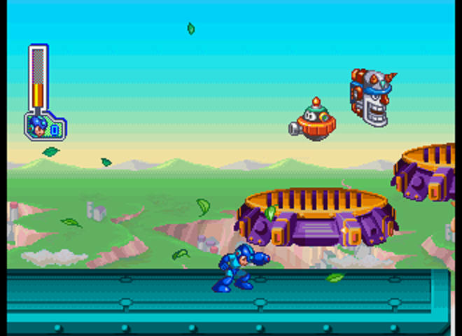 Mega Man 8: Anniversary Edition (SEGA Saturn) screenshot: Wait, did I just step on some dog poop!