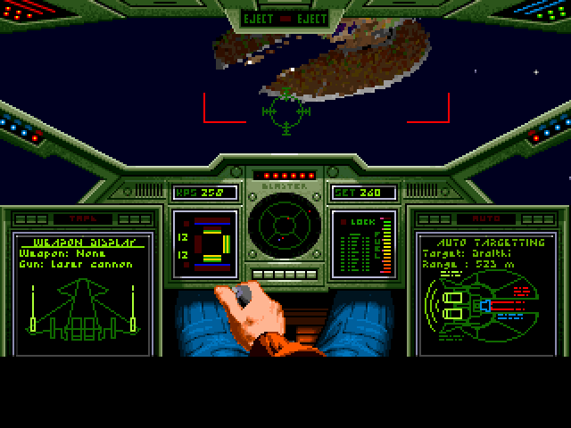 Wing Commander 1+2 (Windows) screenshot: WC1 - Enemy in sight, time warm up the cannons.