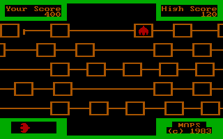 Fowl Play (DOS) screenshot: Level 4.