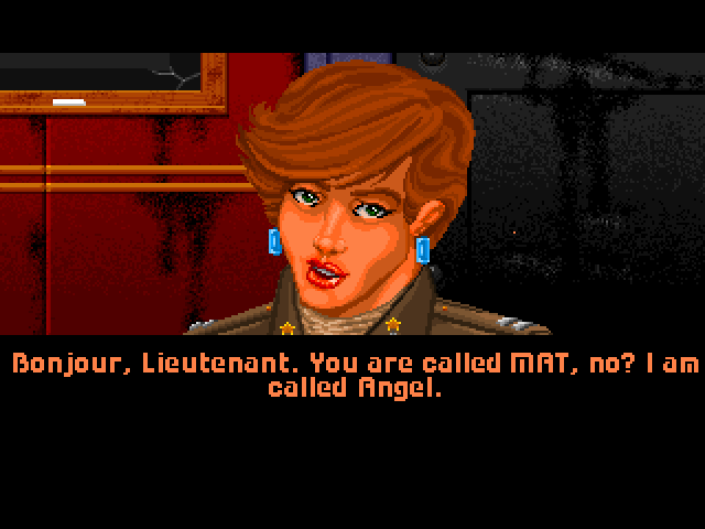 Wing Commander 1+2 (Windows) screenshot: WC1 - Talking to Angel.