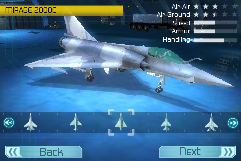 Tom Clancy's H.A.W.X (iPhone) screenshot: Mirage 2000C
