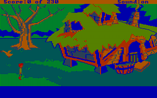 The Black Cauldron (DOS) screenshot: Starting screen (CGA w/RGB Monitor)