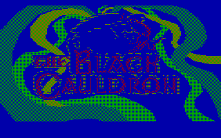 The Black Cauldron (DOS) screenshot: Title screen (CGA w/RGB Monitor)