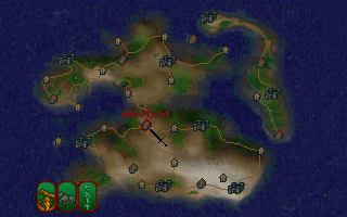 The Elder Scrolls: Arena (DOS) screenshot: Each province has its own map with places of interest