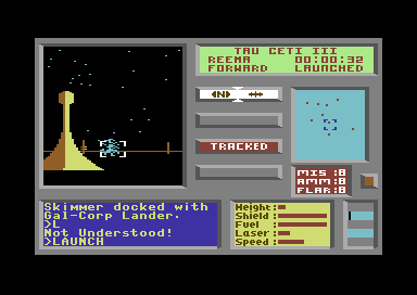Tau Ceti: The Lost Star Colony (Commodore 64) screenshot: I destroyed something