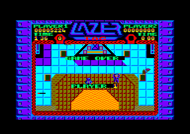 Lazer Tag (Amstrad CPC) screenshot: Game over