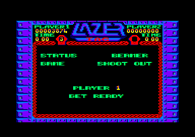 Lazer Tag (Amstrad CPC) screenshot: I have advanced to Beamer.