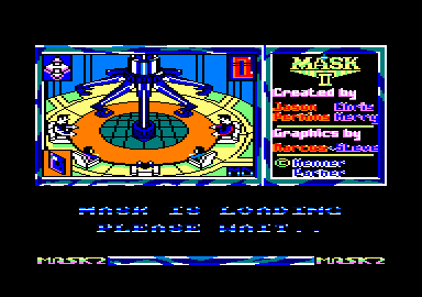 MASK Two Two (Amstrad CPC) screenshot: Loading screen and credits