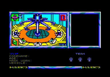 MASK Two Two (Amstrad CPC) screenshot: Choose your team