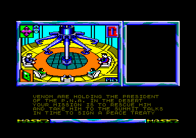 MASK Two Two (Amstrad CPC) screenshot: Opening story