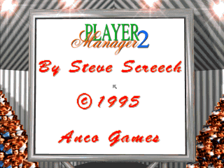 Player Manager 2 (DOS) screenshot: Title screen