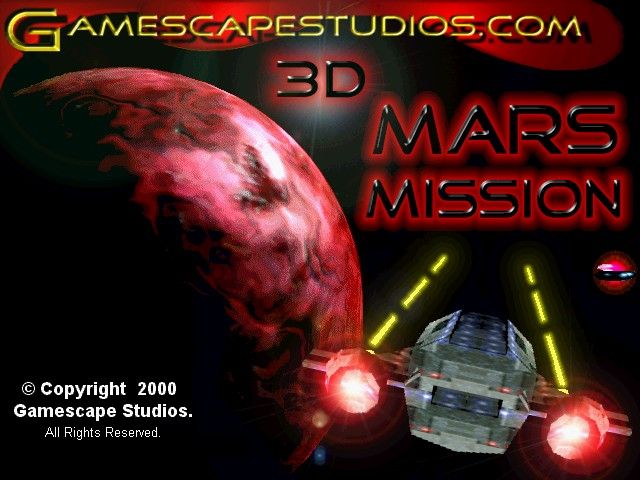 3D Mars Mission (Windows) screenshot: Start screen