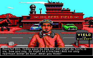 It Came from the Desert (DOS) screenshot: Airfield.