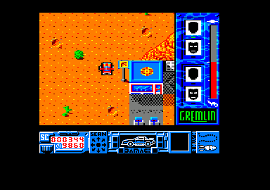MASK (Amstrad CPC) screenshot: Well, I found our headquarters.