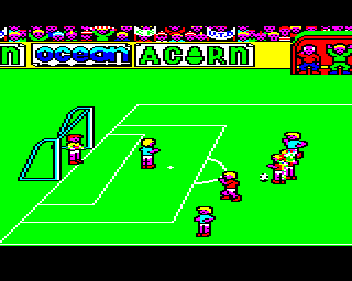 Match Day (BBC Micro) screenshot: Weird colour clashes