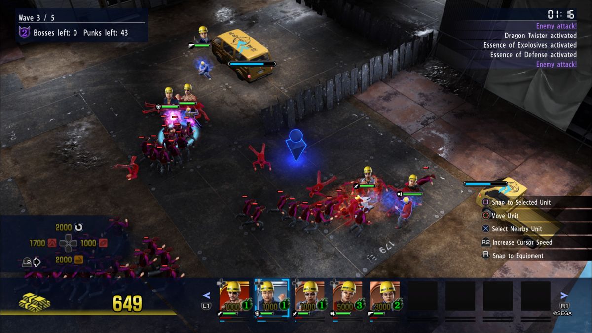 Yakuza: Kiwami 2 (PlayStation 4) screenshot: Turf war real-time strategy mini-game
