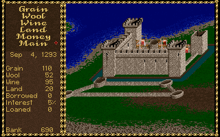 Castles: The Northern Campaign (DOS) screenshot: The new goods market