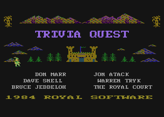 Trivia Quest (Atari 8-bit) screenshot: Title screen