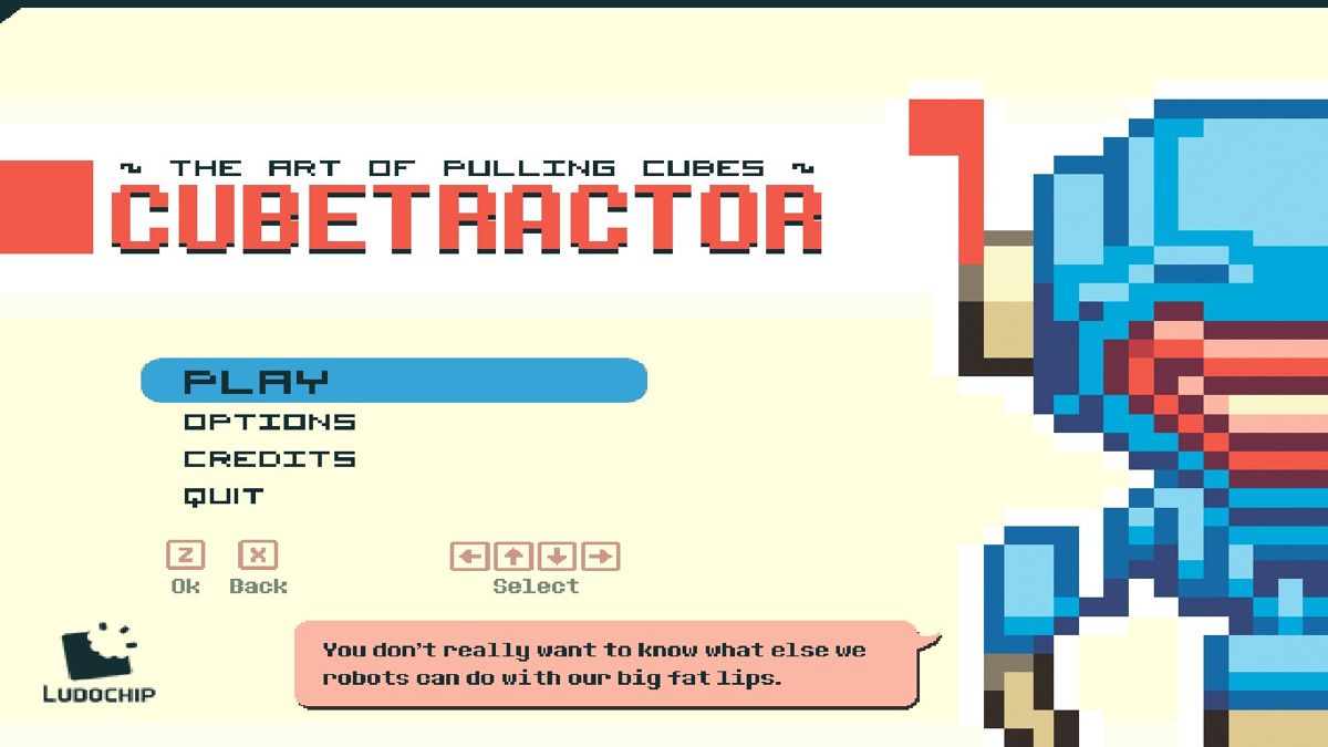 Cubetractor (Windows) screenshot: Main menu