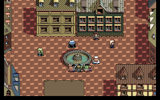 Nana Eiyū Monogatari II (PC-98) screenshot: In a town