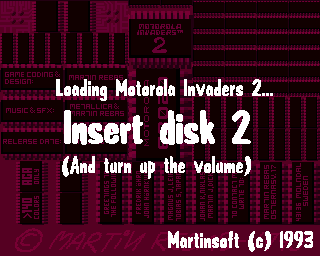 Motorola Invaders 2 (Amiga) screenshot: Loading screen