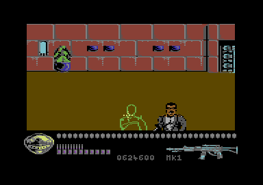 Predator 2 (Commodore 64) screenshot: close up enemies are punched