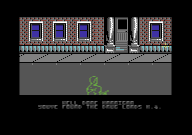Predator 2 (Commodore 64) screenshot: end of level 1