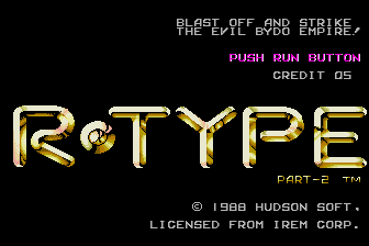 R-Type II (TurboGrafx-16) screenshot: Title Screen