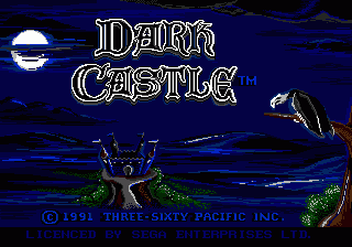 Dark Castle (Genesis) screenshot: Title screen