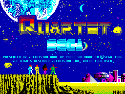 Quartet (ZX Spectrum) screenshot: Title screen