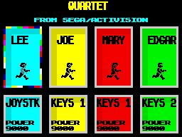 Quartet (ZX Spectrum) screenshot: Choose your player