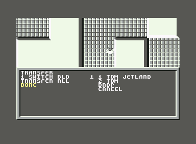 Mars Saga (Commodore 64) screenshot: in combat