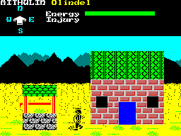 Shadow of the Unicorn (ZX Spectrum) screenshot: After traveling to the location