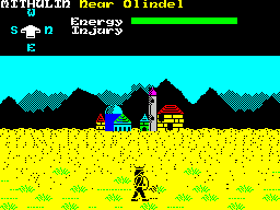 Shadow of the Unicorn (ZX Spectrum) screenshot: Location in the distance