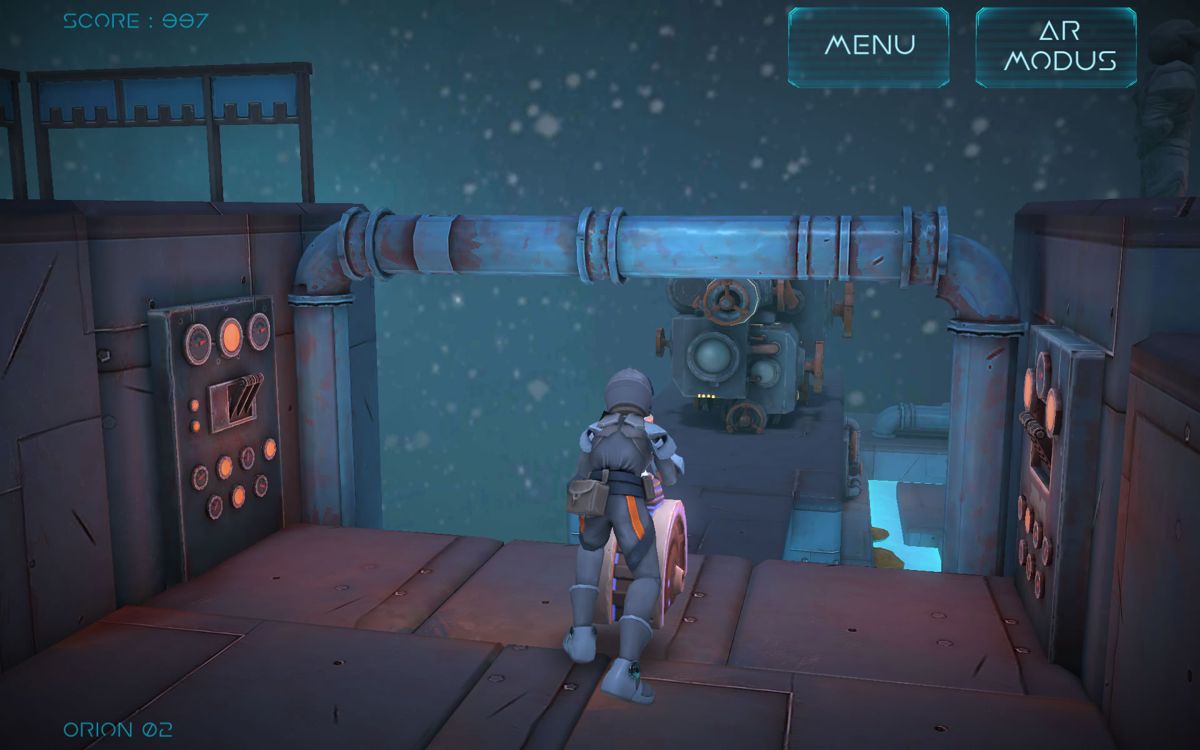 Buck: The Game (Android) screenshot: Operating a lever.