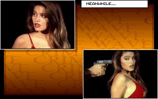 Crime Wave (DOS) screenshot: Brittany Cole has been caught again. (MCGA/VGA)