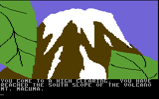 Amazon (Commodore 64) screenshot: Mt. Macuma.