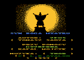 Syn Boga Wiatru (Atari 8-bit) screenshot: Title screen