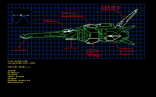 Illusion Blaze (DOS) screenshot: Introducing the ship: first the design...