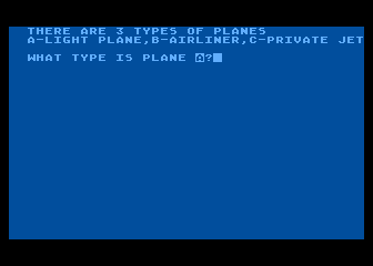 Controller (Atari 8-bit) screenshot: Define plane types