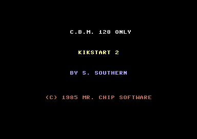Kikstart: Off-Road Simulator (Commodore 128) screenshot: Loading text