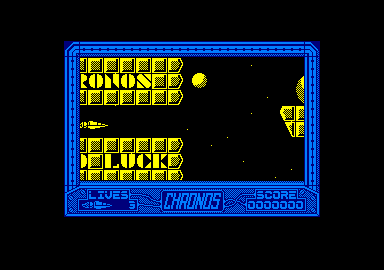 Chronos: A Tapestry of Time (Amstrad CPC) screenshot: Level 1 start